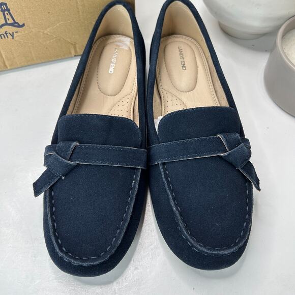 Lands' End Everyday Comfort Slip On Penny Loafer Radiant Navy Women’s US 9 - Picture 3 of 10